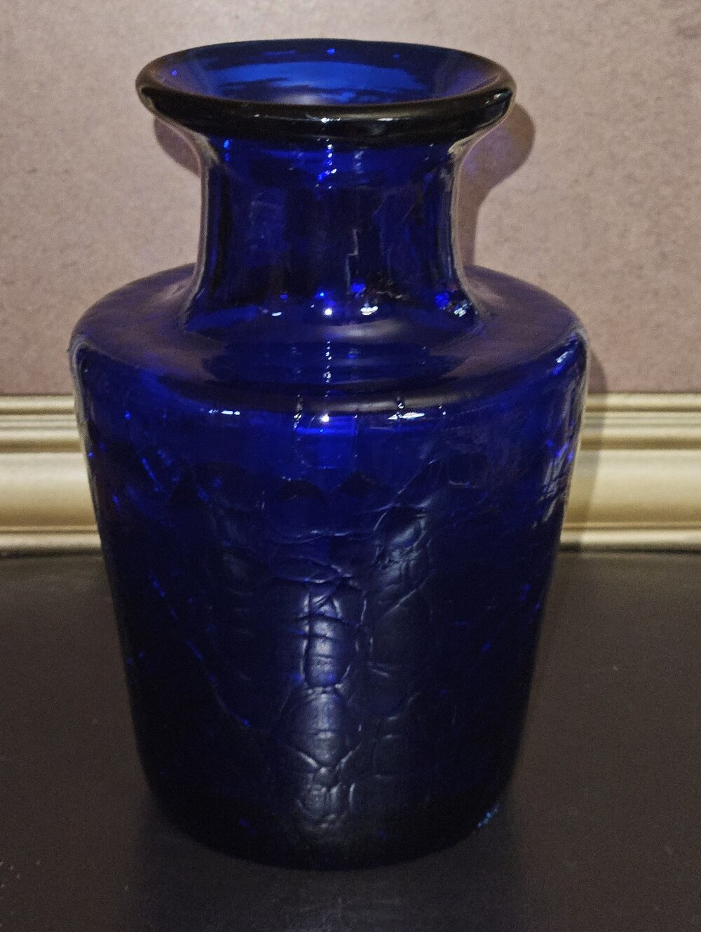 Cobalt Blue Decorative Glass Vase